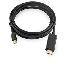 جيني كيبل ميني ديسبلاي ذكر الى HDMI 4K، منفذ عرض احادي الاتجاه مضفر من الالومنيوم الى محول HDMI متوافق مع الشاشة/جهاز العرض، 1.5 متر - (اسود)