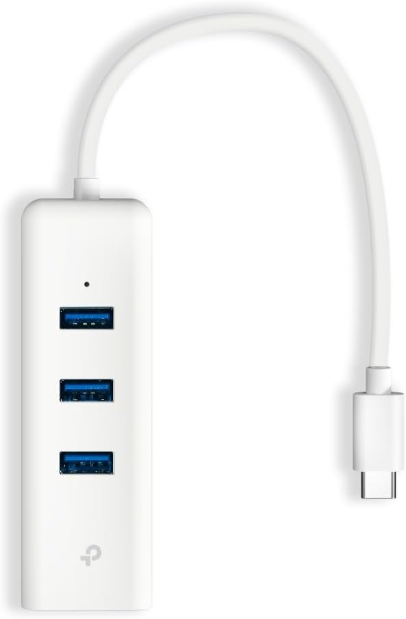 محول جيجابت ايثرنت بـ3 منافذ USB نوع C لتعزيز الثبات والتوافق جاهز للاستخدام (UE330C) من تي بي-لينك