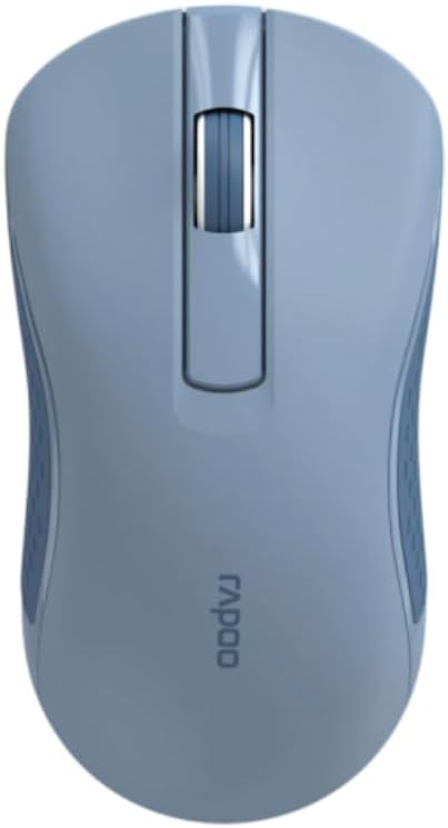 ماوس لاسلكي صامت يعمل بتقنية 2.4 جيجاهرتز، بدقة 1200 نقطة لكل بوصة ونقرات صامتة موديل B20 من رابو – باللون الأزرق