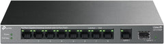 محول كمبيوتر مكتبي 10 منافذ جيجابت مع 8 منافذ بي او اي +، 1 × منفذ جيجابت SFP من تي بي- لينك
