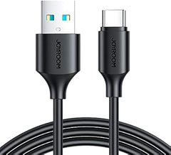 كابل USB-C بشحن سريع 3A, طول 1 متر, معزز, أسود, متوافق مع أجهزة USB-C متوافق مع اجهزة JOYROOM