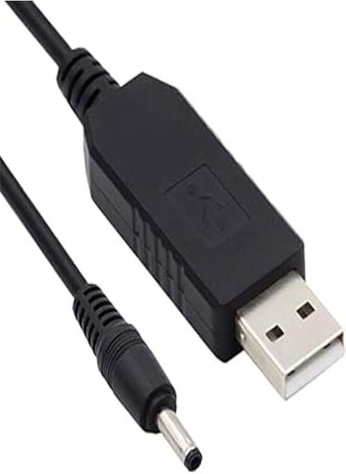 كابل شحن نحاسي من منفذ USB ذكر إلى تيار مستمر ذكر مع سرعة عالية وعملي لأجهزة متعددة ، مقاس 5.5 × 2.1 ملم، طول 1 م، لون أسود
