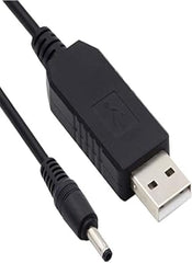كابل شحن نحاسي من منفذ USB ذكر إلى تيار مستمر ذكر مع سرعة عالية وعملي لأجهزة متعددة ، مقاس 5.5 × 2.1 ملم، طول 1 م، لون أسود