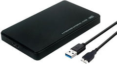 قرص صلب خارجي 6.4 سم - USB 3.0 إلى ساتا قرص تخزين صلب SSD/ هارد HDD - بدون أدوات، توصيل وتشغيل - تدعم ساتا I/II/III SSD مقاس 6.4 سم وهارد ديسك (حتى 6 تيرابايت) - أسود
