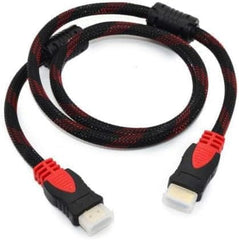 كابل HDMI مضفر عالي السرعة 4K فائق الدقة إلى HDMI يدعم ثلاثي الأبعاد وايثرنت وايه ار سي والصوت والفيديو لتلفزيون عالي الدقة HD والشاشة والألعاب واللاب توب وجهاز العرض بطول 1.5 م