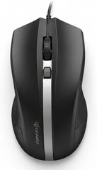 جيجاماكس ماوس سلكي USB GM-2000 - 3 مستويات DPI قابلة للتعديل (800/1000/1200) - مستشعر بصري - ماوس كمبيوتر بصري مريح بـ 4 ازرار مع عجلة تمرير - تصميم مخطط فضي - للكمبيوتر واللاب توب