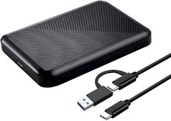 غطاء قرص صلب خارجي من بوينت 2.5 بوصة بمنفذ USB 3.1 الجيل الثاني نوع سي إلى ساتا III 6Gbps لهارد SSD 7 ملم/9.5 ملم مع يو ايه اس بي متوافق مع جميع العلامات التجارية وبلاي ستيشن 5 من ام-تي