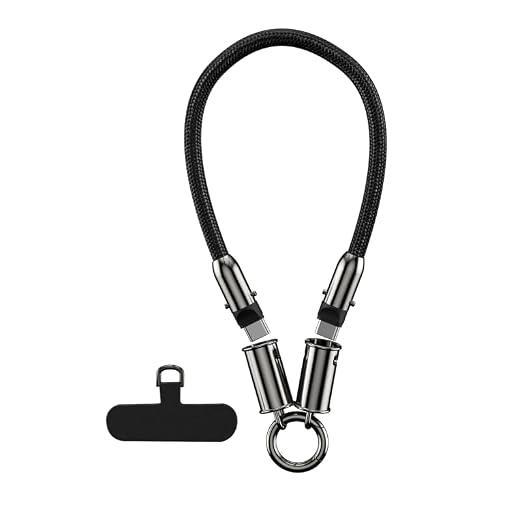 كيبل بيانات USB نوع سي إلى نوع سي 60 واط بطول 30 سم وشحن بقوة 5 امبير بتصميم مبتكر كحبل تعليق بهيكل متين للغاية وأداء موثوق مناسب للصيانة والحرف اليدوية، قطعة واحدة