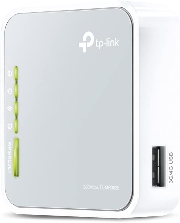 راوتر N لاسلكي شبكة الجيل الثالث 3G/ شبكة الجيل الرابع 4G محمول من تي بي لينك، موديل TL-MR3020 | متوافق مع أجهزة مودم USB مختارة من ATT/Verizon/Sprint/T-Mobile