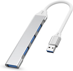 جيني موزع USB محمول رفيع للغاية بـ4 منافذ لاجهزة اي ماك برو وماك ميني/برو وسيرفس برو ونوت بوك واللابتوب وذاكرة فلاش USB وهارد ديسك المحمول