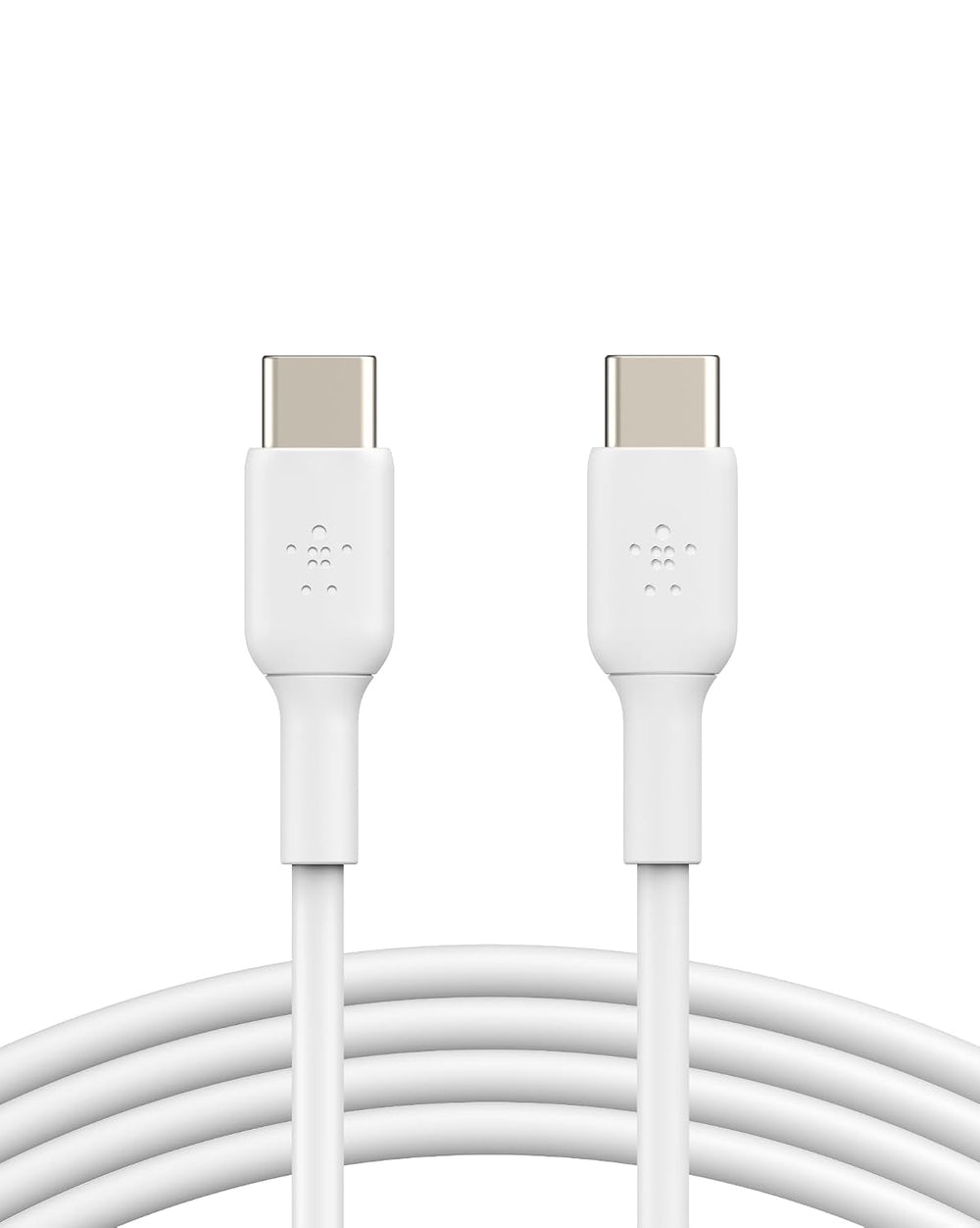 كابل شحن سريع USB-C إلى USB-C، كيبل شحن سريع USB نوع C لسامسونج وبيكسل وايباد برو والمزيد، طول 1 م، أبيض