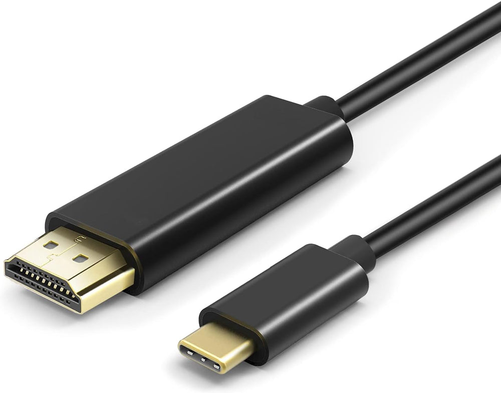 محول كابل USB نوع C إلى HDMI 4K بطول 1.80 متر من تي ان بي، كابل USB نوع C 3.1 ذكر إلى HDMI أنثى عالي السرعة UHD 4K 1080P، محول فيديو وصوت AV سلك وصلة قابس (أسود)، من تي ان بي برودكتس