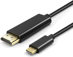 محول كابل USB نوع C إلى HDMI 4K بطول 1.80 متر من تي ان بي، كابل USB نوع C 3.1 ذكر إلى HDMI أنثى عالي السرعة UHD 4K 1080P، محول فيديو وصوت AV سلك وصلة قابس (أسود)، من تي ان بي برودكتس