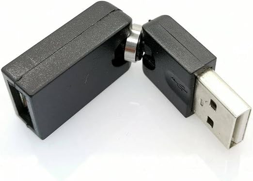 محول USB ذكر الى انثى بزاوية دوران مرنة 360 درجة USB 2.0