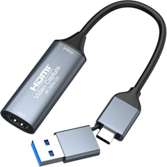 كارت التقاط فيديو بمدخل HDMI بدقة 4K ومخرج USB 3.0 من نوع سي ويدعم دقة 1080p بسرعة 60fps للبث المباشر والألعاب ومكالمات الفيديو والتعليم والعروض الحية من امزهيرلي