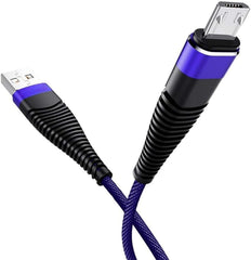 كابل Micro USB شحن سريع 30 وات تيربو - 5 أمبير- يدعم نقل البيانات - طول 2 متر (ضمان 365 يوم)