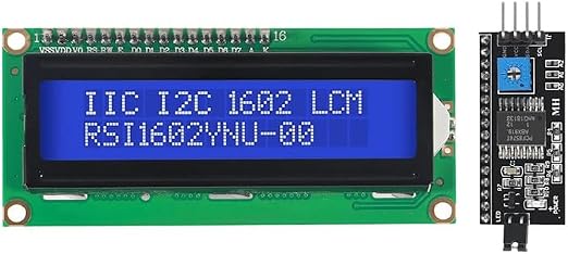 وحدة عرض LCD1602 I2C مع إضاءة خلفية زرقاء - شاشة LCD بحجم 2 × 16 مع محول I2C
