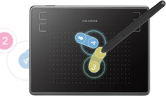 تابلت رسم جرافيك بشاشة 4.8 × 3 بوصة، موديل H430P OSU (يدعم نظام تشغيل تشغيل كروم اندرويد)، بـ 4096 مستوى لحساسية الضعط و4 مفاتيح للوصول السعرع، مثالي للتعلم والتدريس والعمل عبر الانترنت من المنزل