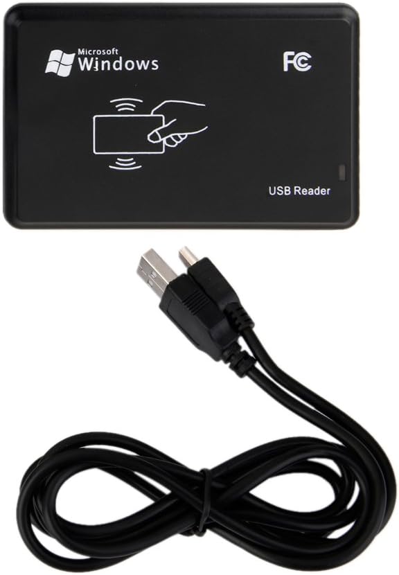 قارئ بطاقات تقارب بمنفذ USB بتقنية تحديد الهوية بموجات الراديو وشرائح EM بتردد 125Khz، مستورد ويعمل بمجرد التوصيل للتحكم في الدخول والخروج من تيم اوفيس