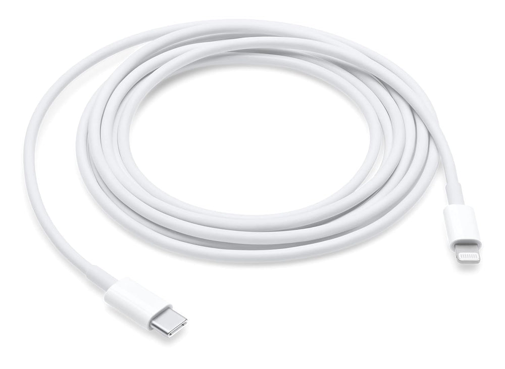 كابل شحن سريع 30 وات معتمد بشهادة MFi آبل من لنديو | كابل USB-C الى لايتنينج | سلك طاقة وبيانات متين بطول 2 م (480 ميجابت في الثانية) لآبل آيفون 14 برو ماكس و13 و12 و11 وXR وX و8 بلس 7 واي باد - أبيض