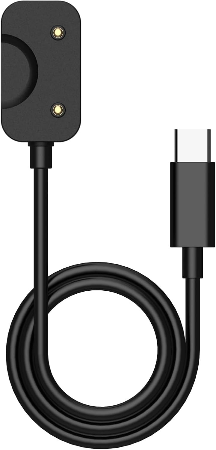 شاحن من تايملي بمنفذي USB تايب-A و تايب-C متوافق مع سامسونج جالاكسي فيت 3 مع خاصية الشحن المغناطيسي ونقل التيار المستقر