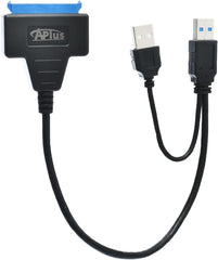 A-بلس محول قرص صلب USB 3.0 الى كابل ساتا، 4 تيرابايت اسود - AB-52S