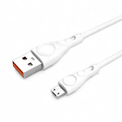 كابل Micro USB بتقنية الشحن السريع 5 امبير للشحن السريع ونقل البيانات من بي زي اكس، طول 1 م، لون أبيض