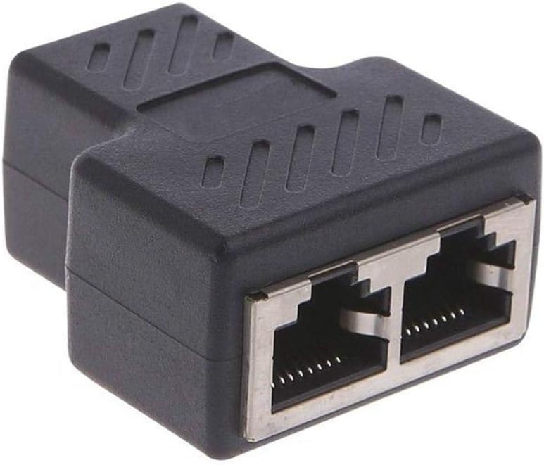 محول مقسم بمنفذ أنثى مزدوج CAT5/CAT6 P15/RJ45