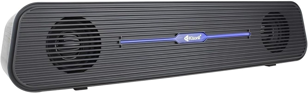 مكبر صوت للألعاب i-520، 6 وات بصوت ستيريو 2.0، يعمل بمنفذ USB، مثالي للكمبيوتر واللاب توب - أسود