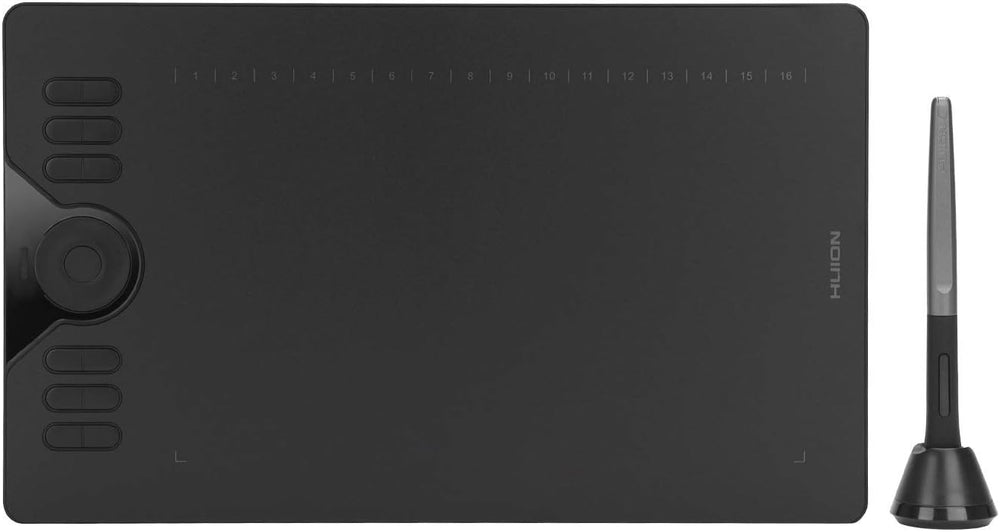 تابلت رسم جرافيكي HS610 مقاس 25 × 15 سم، مع وظيفة الضغط والامالة 8192، 28 مفتاح سريع وحلقة لمس للاصبع، استخدام مثالي للتعليم عن بعد والمؤتمرات وحفلات الزواج من هيون