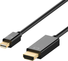 كابل منفذ عرض صغير (ميني دي بي) إلى HDMI بطول 1.5 م من بيج بلاير - مطلي باللون الذهبي، متوافق مع اي ماك، ماك بوك برو، ماك بوك اير، الكمبيوتر، HDTV - لون أبيض