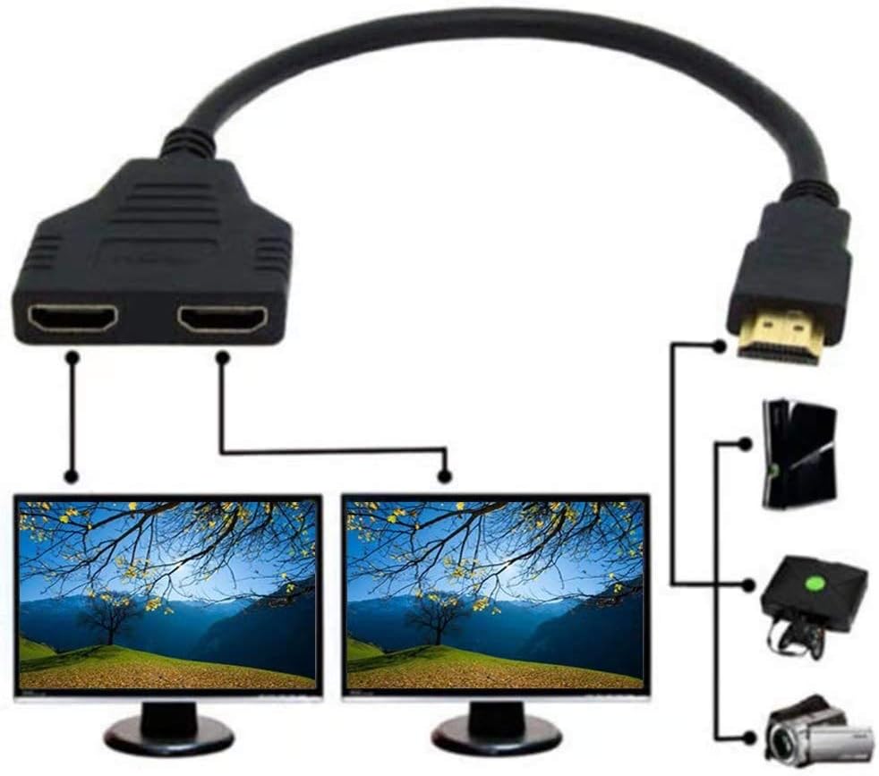 كابل مقسم HDMI - موزع HDMI 1 في 2 مخرج 1080P ذكر الى HDMI مزدوج انثى 1 الى 2 اتجاهين HDMI محول مقسم HDMI HD LED LCD التلفزيون، من شيو