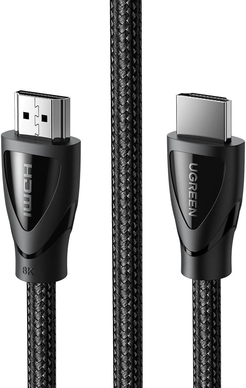 كابل HDMI 2 متر HDMI 8K HDMI 2.1 فائق السرعة 48Gbps 8K@60Hz HDMI سلك مضفر ديناميكي HDR دولبي فيجن eARC متوافق مع ماك بوك برو 2021 سويتش PS5 PS4 Xbox روكو UHD TV جهاز عرض بلو راي من يوجرين