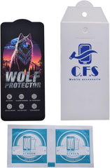 C.F.S WOLF Glass Screen Protector for Realme 8 PRO Anti-Static & Anti-Scratch Protective Film - Black & Clear