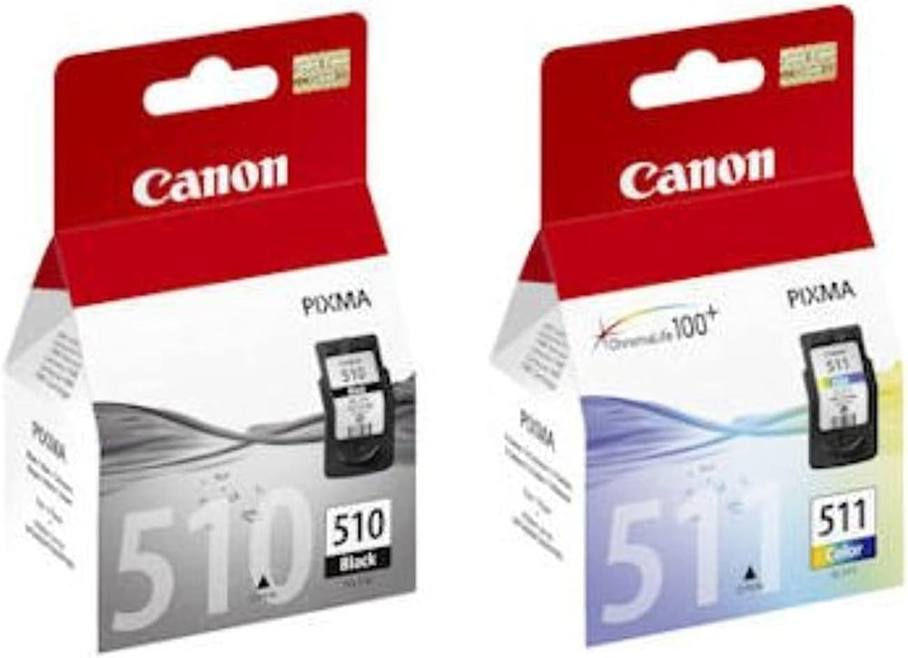 خرطوشة حبر اصلية من كانون PG510 سوداء وCL511، لطابعات بيكسما MP495 - سوداء