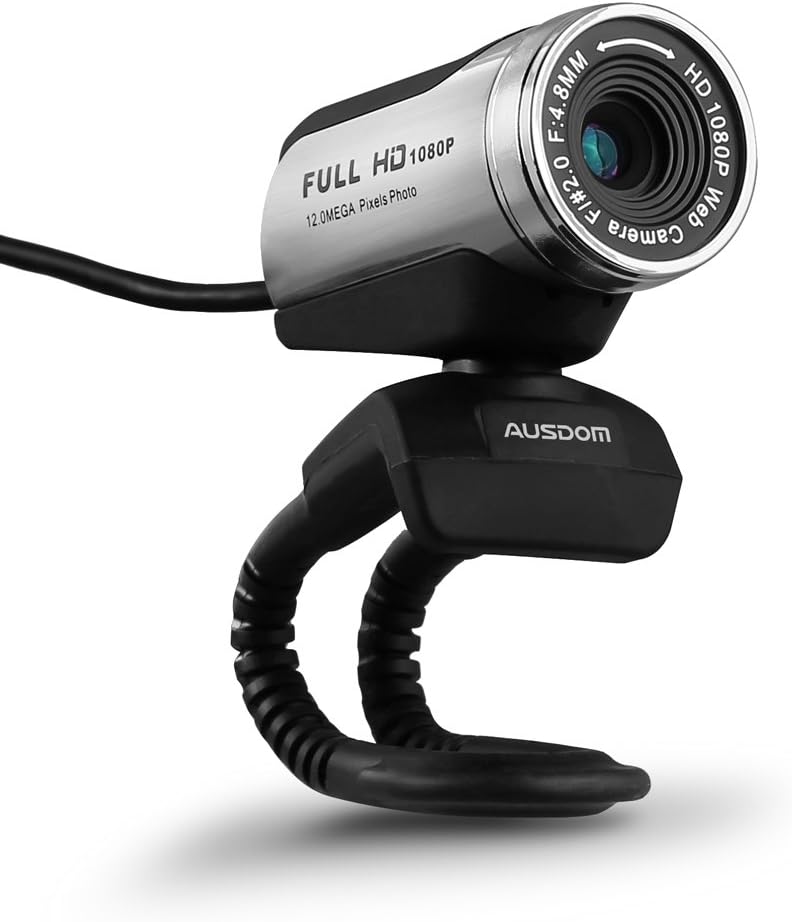 كاميرا ويب AW615 1920x1080P FHD 12MP USB 3.0 مع ميكروفون لمكالمات الفيديو عبر الإنترنت والتسجيل، للكمبيوتر المكتبي واللابتوب سكايب نيوتورك من اوسدوم