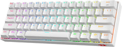 ريدراجون كيبورد K530 برو ميكانيكي لاسلكي 60% باضاءة RGB وبلوتوث 2.4GHz/سلكي، 3 اوضاع، 61 مفتاح، كيبورد العاب مدمج، قاعدة تبديل سريع 100%، لوحة الكترونية مطبوعة مثبتة حرة التعديل ومفتاح احمر