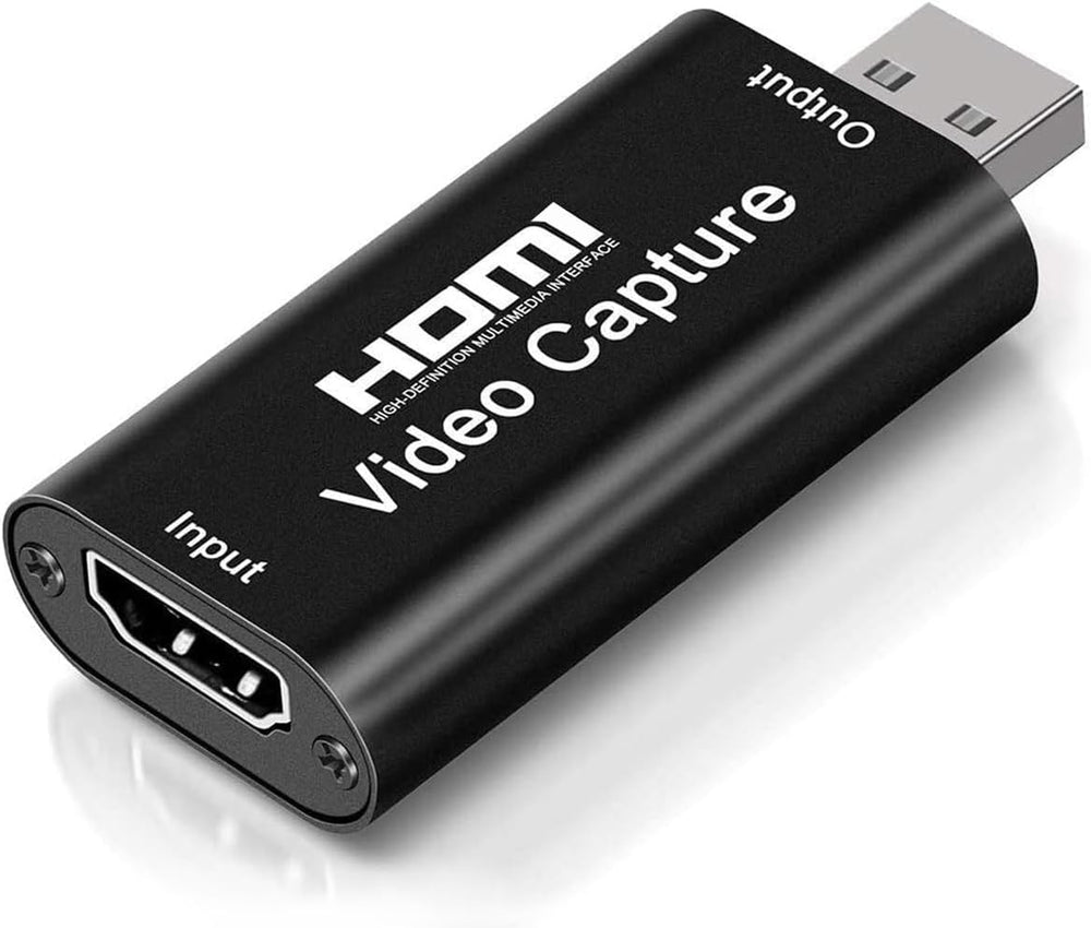 بطاقة تسجيل فيديو HDMI بدقة 4K، بطاقة كاميرا لينك، محول التقاط الصوت HDMI الى USB 2.0، جهاز تسجيل تسجيل للبث والبث المباشر ومؤتمرات الفيديو والتعليم والالعاب (اسود)