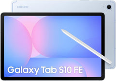 تابلت جالكسي تاب اس S10 FE، واي فاي، ذاكرة RAM 8 جيجابايت، تخزين 128، شاشة 10.9 بوصة، تردد 90 هرتز، قلم S، IP68، بطارية 8000 مللي أمبير/ الساعة، أزرق (سامسونج تركيا) من سامسونج
