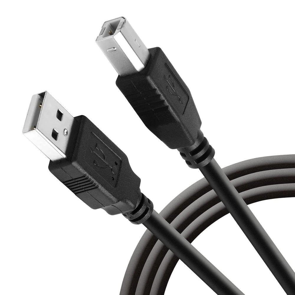 كابل طابعة Z1063 USB 2 ذكر إلى للسكانر-طابعة اتش بي وكانون وديل وابسون وليكسمارك وزيروكس وسامسونج وغيرها من زونيك 3 متر أسود