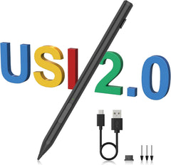 قلم كروم بوك - قلم ستايلس USI 2.0 لجهاز كروم بوك - تابلت جوجل بيكسل - تابلت امازون فاير ماكس 11 - لينوفو كروم بوك دويت - ايسر كروم بوك سبين 314/713 - اتش بي، 4096 مستويات ضغط كروم بوك