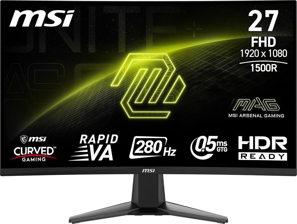 MSI شاشة العاب منحنية 27mag 276CXF 0.5 مللي ثانية 280 هرتز فل اتش دي رابيد في ايه HDMI DP ماج 276CXF