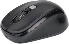 ماوس ضوئي لاسلكي من مانهاتن بمنفذ USB بيرفورمانس 800 - 1200 - 1600 نقطة لكل سم - 179904 - أسود