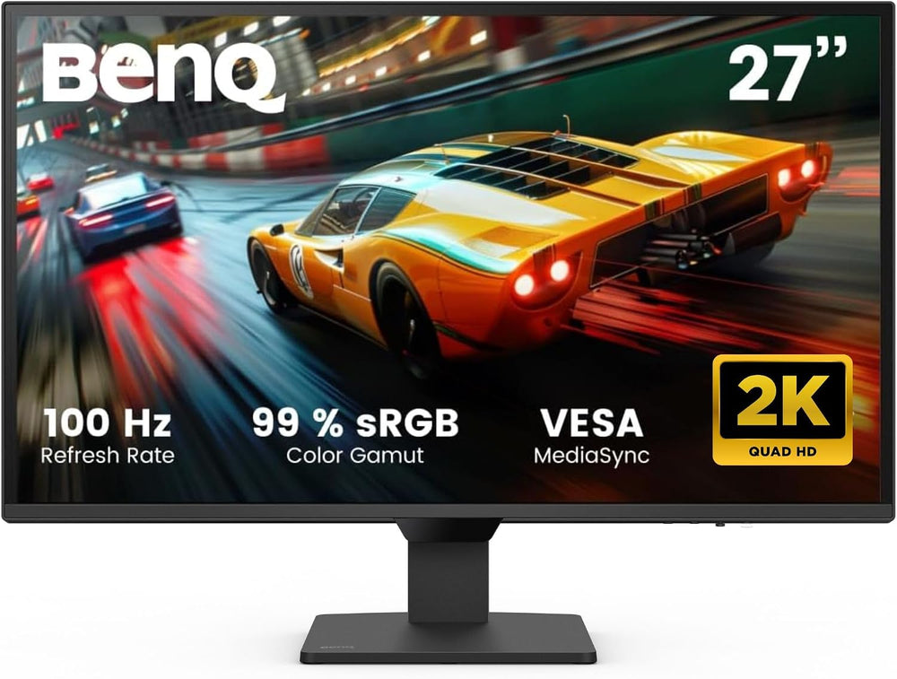 شاشة GW2790Q مقاس 27 بوصة IPS ودقة 2K QHD و100 هرتز مصممة للعناية بالعين تدعم منافذ HDMI وعرض بدقة 2560×1440 بإطار نحيف وحماية للعين فيسا ميديا سينك وتقنية سطوع ذكية الجيل الثاني من بين كيو