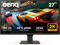 شاشة GW2790Q مقاس 27 بوصة IPS ودقة 2K QHD و100 هرتز مصممة للعناية بالعين تدعم منافذ HDMI وعرض بدقة 2560×1440 بإطار نحيف وحماية للعين فيسا ميديا سينك وتقنية سطوع ذكية الجيل الثاني من بين كيو