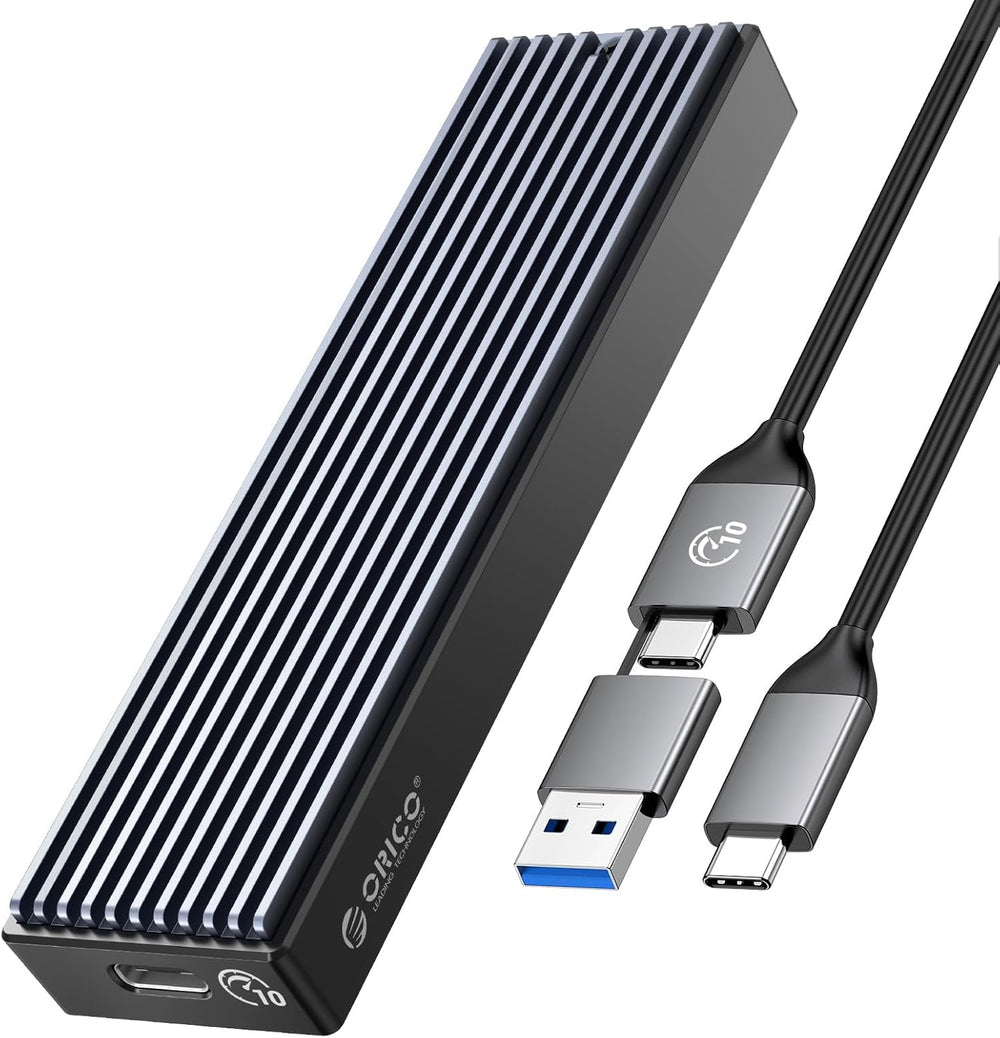 اوريكو M.2 ذاكرة مستديمة SSD 10Gbps محول USB خارجي USB3.2/ USB3.1 الجيل الثاني USB-C لM.2 PCIe NVME M-Key 2230/2242/2260/2280 SSD، مع UASP - M2PV