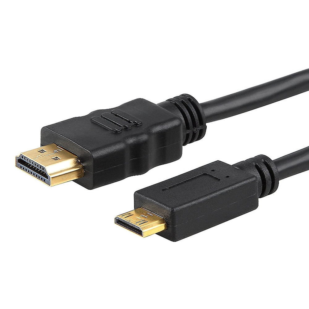 كابل HDMI إلى HDMI ميني مطلي بالذهب، طول 1.83 م