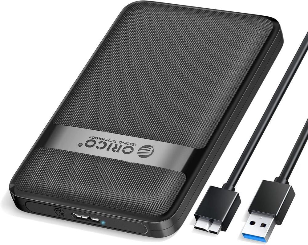 حاوية قرص صلب USB C 2.5 انش، بدون ادوات مطورة 6 جيجابايت في الثانية USB 3.1 الجيل الثاني الى ساتا 2.5 انش 7 ملم 9.5 ملم SSD هارد ديسك ماكس 6 تيرابايت، يدعم يو ايه اس بي، اسود (2577C3)