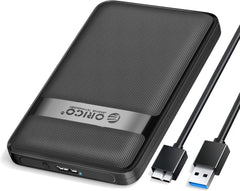 حاوية قرص صلب USB C 2.5 انش، بدون ادوات مطورة 6 جيجابايت في الثانية USB 3.1 الجيل الثاني الى ساتا 2.5 انش 7 ملم 9.5 ملم SSD هارد ديسك ماكس 6 تيرابايت، يدعم يو ايه اس بي، اسود (2577C3)