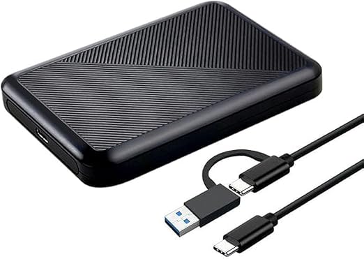 غطاء قرص صلب خارجي من بوينت 2.5 بوصة بمنفذ USB 3.1 الجيل الثاني نوع سي إلى ساتا III 6Gbps لهارد SSD 7 ملم/9.5 ملم مع يو ايه اس بي متوافق مع جميع العلامات التجارية وبلاي ستيشن 5 من ام-تي